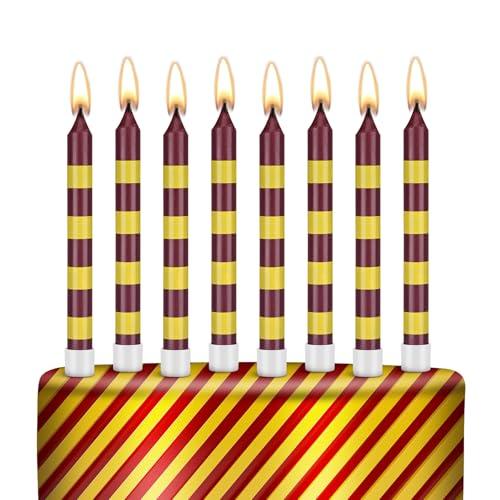MTLEE 12 Pcs Wizard Birthday Candles Bulk Magical Wizard Inspired Toppers Candles Yellow and Brown Birthday Cake Topper for Kids Magical Wizard Birthday Decoration Supplies Party Favor