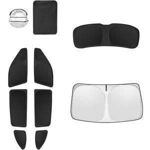 8pcs Car Window Shades for Toyota Highlander 2020-2026 Accessories,Windshield Side Rear Full Sunshade,Sun Visor UV Blocking, Privacy Protection and Blackout for Camping Outdoor