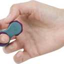 Yogi Fidget Toy for Adults & Kids  Sensory Stress Relief Spinner with 5 Silicone Finger Rings  Quiet Desk Fidget for Focus at Work, School & Travel (Aurora) (Turquoise-purple)