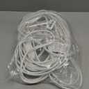 3-Outlet Flat Extension Cord 50 FT, 16 Gauge Extension Cord, Flat Plug, Multi Outlet, 3 Prong Angled Plug, SPT-3 Power Strip Indoor Extension Cable, ETL Listed, White