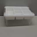 Citylife 17 QT Plastic Storage Box with Removable Tray Craft Organizers and Storage Clear Storage Container for Organizing Bead, Tool, Sewing, Playdoh