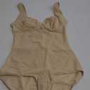 Gotoly Shapewear for Women Tummy Control Bodysuit Faja Body Shaper Waist Trainer V Neck Body Suit with Built in Bra (Large, Beige)