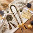 Tigeen 2026 Graduation Lei with Honor Cord 67'' Rhinestone Double Braided Ribbon Necklace for High School College