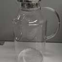 2 Pack 1 Gallon thickened Glass Pitcher with Lid and Spout, Borosilicate Glass Carafe for Hot/Cold Drink, Water Pitchers for Fridge, Extra Large Jug with Handle for Iced Tea, Coffee,Juice, Beverage