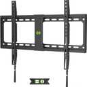 USX MOUNT Fixed TV Wall Mount,Low Profile TV Mount for Most 37-86 Inch Flat Screen Televisions,Max VESA 600x400mm Wall Mount Bracket Holds up to 132 lbs,Fits 16"/18"/24" Wood Studs,Quick Release Lock