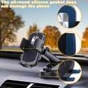 Car Phone Holder, Strong Suction Cup Vehicle Dashboard Smartphones Mount, Stable Silicone Clamp Extendable Automotive Cellphone Holder Accessories, Universal for SUV, Sedan, Truck