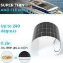 Renogy Solar Panels 200 Watt 12V, Flexible Solar Panel 200W 22% High-Efficiency, 240 Ultra Lightweight Solar Panels for Marine RV Cabin Van Car Boat Camping Curve Surfaces