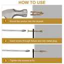 20PCS Self-Drilling Anchors, Metal Drywall Anchors Screws Kits Heavy Duty, Zinc Plated Anchors for TV, Cabinets, No Drill or Holes (10pcs 0.47 x 1.56 in Steel Anchors, 10pcs Zinc Screws) (Gold)