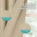 BGment Room Darkening Curtains 95 Inches Long, Grommet Thermal Insulated Blackout Curtains with Wave Line and Dots Printed for Bedroom, 2 Panels, Each 52 x 95 Inch, Beige