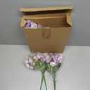 Zeyune 16 Bunches 12 Inch Artificial Mini Rose Bouquet 160 Heads Bridal Flower Bouquets Fake Silk Rose Bulk for Wedding Bridal Shower Christmas Home Office Garden Decoration(Purple and Light Purple)