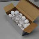 Liliful 48 Pcs 1.18 Inch Mini Christmas Ball Ornaments Christmas Tree Ornament Glitter Sequin Foam Ball Ornaments Xmas Hanging Decoration for New Year Holiday Wedding (White)