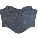 Women's Elegant Strapless Bustier Corset, Blue, M