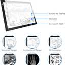 ME456 A4 LED Light Box 9x12 Inch Light Pad Only 5mm Ultra-Thin USB Power Light Table for Tracing, Tattoo Transferring, Drawing, Streaming, Sketching, Animation, Stenciling, Diamond Art Painting