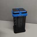 Rechargeable Solar Bug Zapper Outdoor & Indoor, Mosquito Fruit Fly Trap, Gnat Moths Catcher, 4200V Grid, USB Charging, 5000mAh Battery, Fit for Home, Kitchen, Backyard, Camping, Patio (Blue)