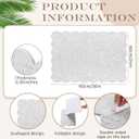 Mooliwe Scalloped Felt Bulletin Cork Board Foldable Light Gray 36 x 24 Inch