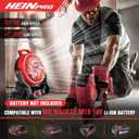 HEINPRO Battery Powered Fan Compatible with Milwaukee M18 18V Battery with AC Adapter (No Battery) Up to 650CFM, Variable Speed, Low Noise 30dB, Portable Cordless Fan for Camping, Jobsite