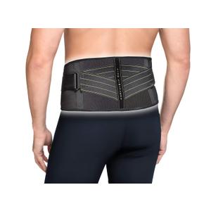 Copper Fit Pro Back Support, Black with Copper Trim, Large/X-Large, Unisex Waist Size 39-50 (CFBACK)