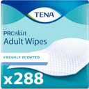 TENA Adult Wipes for Incontinence, Body Cleansing Wipes for Adults, ProSkin - 288 Count (48 Count (Pack of 6))