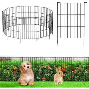 25 Panels Animal Barrier Fence - No Dig Rustproof Metal Garden Fencing, 17in H x 27ft L, Decorative Outdoor Fence for Rabbits Dogs, Durable Protection for Flower Beds and Patios 25 Panels Animal Barrier Fence - No Dig Rustproof Metal Garden Fencing, 17in H x 27ft L, Decorative Outdoor Fence for Rabbits Dogs, Durable Protection for Flower Beds and Patios