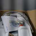 110V-120V 1440-1500W Small Under Sink Tank 2.5 Gallon Water Heater Hot Storage,Mini Instant Electric RV TR Trailer Kitchen Compact,Food Truck 2 PCs 16 Long 1/2FIP Stainless Steel Hose (BI-2.5)