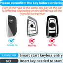 Tukellen for BMW Leather Key Fob Cover Compatible with 2023 2024 2025 2026 BMW 5/7 Series IX I5 M60 X5 X7 X6 IX I7 (Black(Red line))