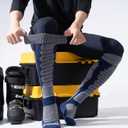 Merino Wool Ski Socks for Men, Women & Youth - Over-the-Calf Full Cushion Thermal Snowboard Socks, Winter Performance