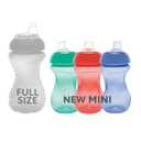 Nuby Mini Holder Non Spill Baby Sippy Cups Soft Mouth - (Pack of 3) 6oz - 6+ Months - Red/Blue/Green