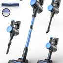 N8 Cordless Vacuum Cleaner, Lightweight Stick Vacuum with Powerful Suction,2200mAh Battery,40 Mins Runtime, Self-Standing, Rechargeable Vacuum Cleaners for Home Hardwood Floor Carpet Pet Hair (Ocean)