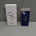 Compatible for iPhone 13 Case with 2 Pack Screen Protector, 360 Rotatable Ring Holder [Luxury Hearts Pattern] Plating Gold Edge Slim Soft Phone Cover Case for iPhone 13 - Blue