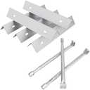 BBQration Grill Parts for Napoleon Rogue 425 Rogue 365 Rogue XT 425 Freestyle 365 425 RXT425SIBPK-1, 5-Pack Heat Plate & 3-Pack Burner Replacement Parts for Napoleon Grill Accessories