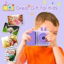 Kids Instant Print Camera,1080P Videos Digital Camera for Kids, Toddler Camera for Christmas Birthday Toy Gifts for Girls/Boys Age 3-12, Portable Kids Camera for 3 4 5 6 7 8 9 10 with SD Card (Purple)