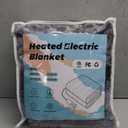 Electric Heated Blanket Throw Size 50" x 60", Super Cozy Soft with 6 Heating Levels & 3 Hours Auto Off, Machine Washable, Home Office Use, Gray