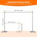 7x10ft Heavy Duty Backdrop Stand, Adjustable Pipe and Drape Stand