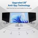 [2-Pack] 34 Inch Privacy Screen Filter for 21:9 Widescreen Monitor, Removable 34in Matte Anti Blue Light Glare Privacy Shield, Anti Spy Security Protector for Computer PC Desktop [Supporting Curved Screen]