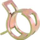 60 Pcs 9mm ID Spring Band Type Clamps, Fuel Hose Clamps Fasteners, Golden Spring Hose Clip for Fuel Hose Line Water Pipe Air Tube Silicone Hose