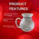 Turkish Tea Glasses  Striped Borosilicate Glass Mugs Set of 6 (200 ml / 7 oz)  Heat Resistant Glass Tea Cups  Curved Design Coffee Mugs  Dishwasher Safe