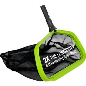 Sepetrel,Pool Net,Professional Swimming Pool Leaf Skimmer Nets for Cleaning with Nylon Deep Bag,Heavy Duty Aluminum Frame & Handle Rake(Pole Not Included)