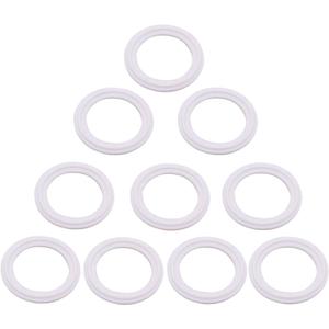 DERNORD PTFE (Teflon) Tri-Clamp Gasket O-Ring - 1.5 Inch Style Fits OD 50.5MM Sanitary Pipe Weld Ferrule (Pack of 10)