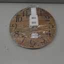 NIKKY HOME Rustic Farmhouse Wood Wall Clock - 12 Inch Battery Operated Silent Non Ticking Distressed Wooden Shiplap Clock for Kitchen, Living Room, Bedroom, Bathroom