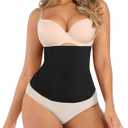 Lover-Beauty Waist Trainer for Women Corset Shapewear Tummy Control Waist Cincher Postpartum Girdle Body Shaper (Large, Black)