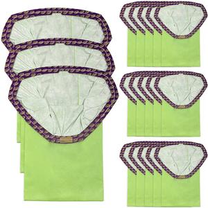 15PCS 5-8 Gallon Wet Dry Vacuum Filter Bags Replacement For Shop Vac Bags, Replace Part Type H #90671 9067100 9067133, Type E #90661 9066100 9066133, VF2004, VHBS VDBS（Green ）