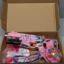 Anstoy Electric Gel Ball Blaster, Automatic Splat Gun Glowing in Dark with Glasses,Up to 166 FPS Orby Gun for Christmas Party,Gifts for Adults Ages 14+(Pink)