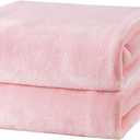 Bedsure Fleece Blankets Queen Size Pink - Bed Blanket Soft Lightweight Plush Fuzzy Cozy Luxury Microfiber 90x90 inches