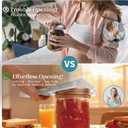 Jar Opener for Weak Hands & Seniors with Arthritis Easy Twist-Off Lid & Bottle Opener Ergonomic Non-Slip Handle, Unique Kitchen Gadget & Ideal Christmas Gift for Elderly, Women & Men (Transparent)