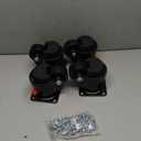 Nefish Heavy Duty Leveling Machine Casters 2200 LBS, Upgraded Ratchet Arm Design Leveling Retractable Castors Set of 4, Aluminum Base & Industrial Grade Rubber Workbench Caster for Industrial, Machine