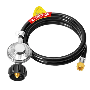 5 FT Propane Regulator with Hose, Grill Regulator Hose for Weber Gas Grill, Blackstone 28/36 inch Grill, Fire Pits, Heater and Most LP Gas Grill