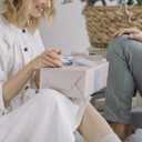 College Rule Journal Notebook for Women Girls, 216 Pages Journals for Writing A5 Hardcover Notebook for School, Note Taking, Journaling (Green)