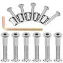 50Pcs M8x50mm Silver Furniture Bolts Barrel Nut & Bolt Kit - A Must-Have for Furniture Manufacturers, Ensuring Smooth and Stable Joints in Sofas and Wardrobes