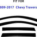 Tape On Rain Guards Window Visors Compatible with Chevy Traverse 2009-2017, Premium Side Vent Rain Deflectors for Car Windows,Weatherproof & Easy Installation,Smoke Tinted