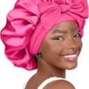 YANIBEST Adjustable Satin Bonnet for Sleeping Women Double Layer Hair Wrap Reduce Friction Prevent Frizz Natural Curly Hair